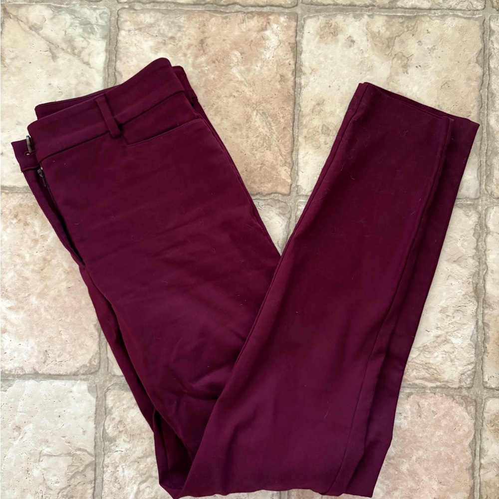 Women's Burgundy Denim Pants